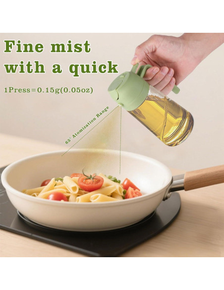 Rociador de Aceite 2 en 1 Widgetgogo 470ml Vidrio Negro