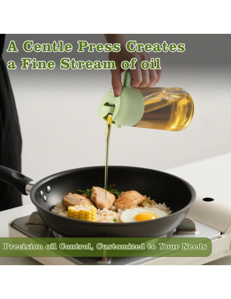 Rociador de Aceite 2 en 1 Widgetgogo 470ml Vidrio Negro