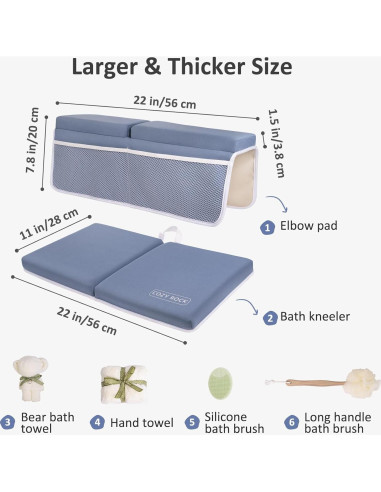 Juego Almohadilla Rodillas y Codos COZY ROCK - Baño Bebé