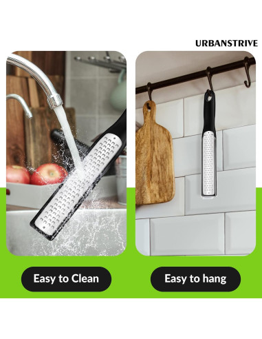 Rallador de Queso Urbanstrive de Acero Inoxidable Negro