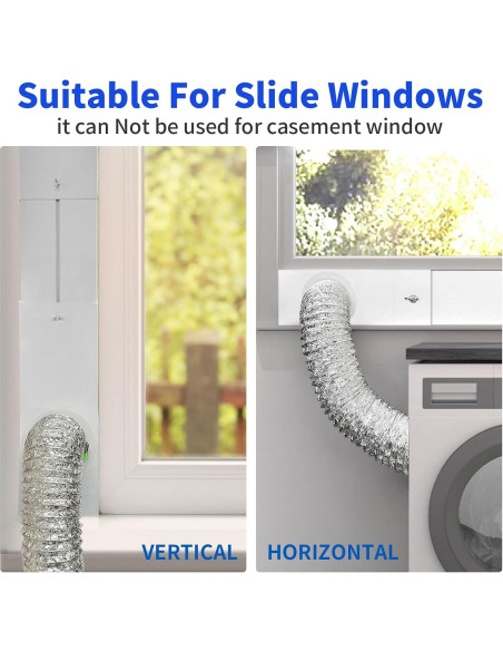 Kit de Ventana Ajustable para Conducto de Secadora 4" G GO . HO