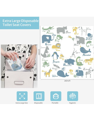 Fundas de Asiento de Inodoro Desechables Diario Feliz 20 Pcs