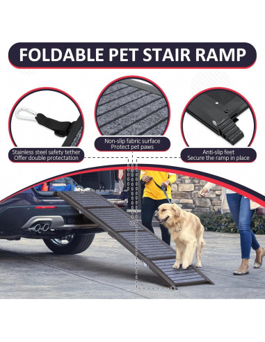 Rampa Plegable para Perros PENSUN 157.5x43.2cm Antideslizante