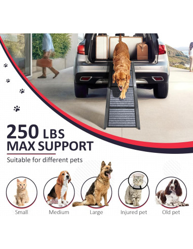 Rampa Plegable para Perros PENSUN 157.5x43.2cm Antideslizante