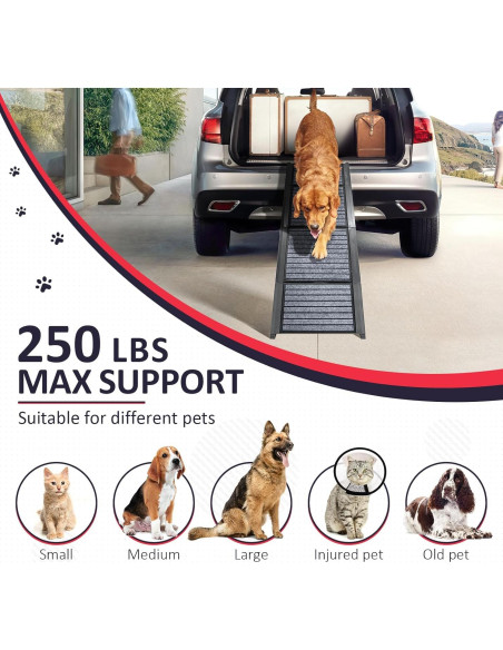 Rampa Plegable para Perros PENSUN 157.5x43.2cm Antideslizante