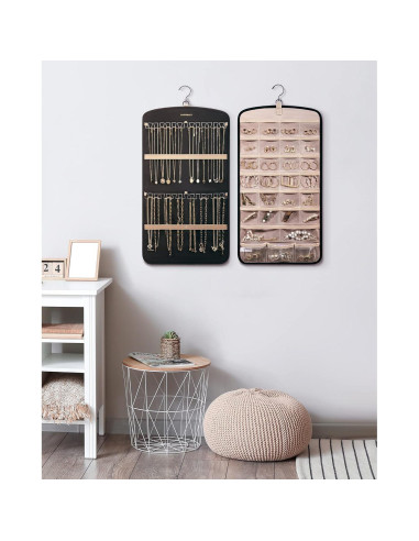 Organizador de Joyería Colgante BAGSMART Negro 29 Bolsillos