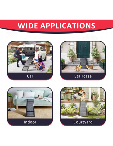 Rampa Plegable para Perros PENSUN 157.5x43.2cm Antideslizante