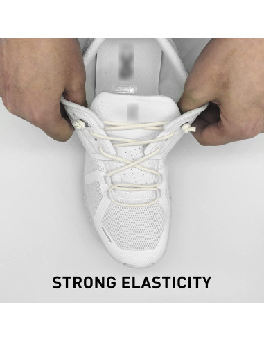 3 Pares de Cordones Elásticos Beige para Zapatillas de Correr