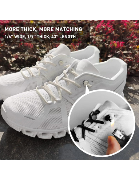 3 Pares de Cordones Elásticos Beige para Zapatillas de Correr