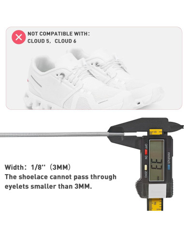 3 Pares de Cordones Elásticos Beige para Zapatillas de Correr