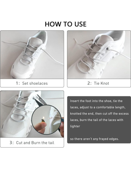 3 Pares de Cordones Elásticos Beige para Zapatillas de Correr