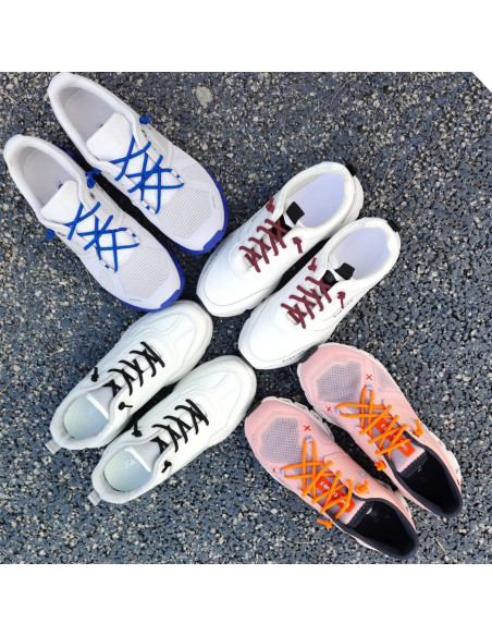 3 Pares de Cordones Elásticos Beige para Zapatillas de Correr