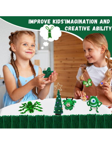 Limpiapipas Verde Navidad VZF 200 Piezas 30cm Manualidades