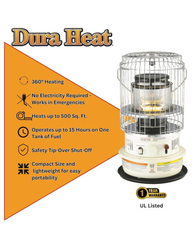 Calefactor de Queroseno Dura Heat DH1051 10,500 BTU 41.8 m