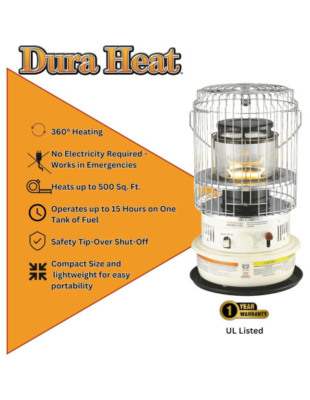 Calefactor de Queroseno Dura Heat DH1051 10,500 BTU 41.8 m