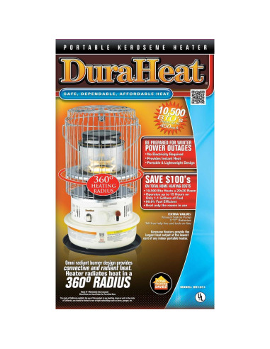 Calefactor de Queroseno Dura Heat DH1051 10,500 BTU 41.8 m