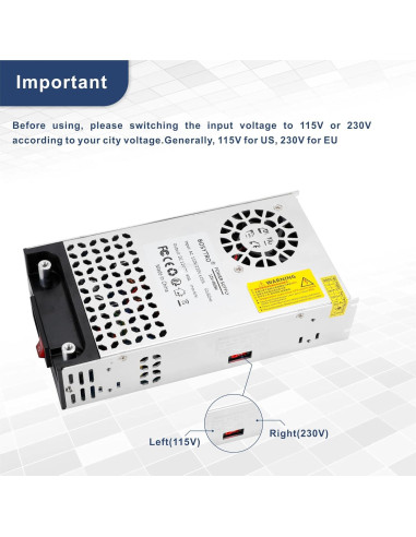 Convertidor AC a DC 12V 600W BOSYTRO - Fuente de Poder