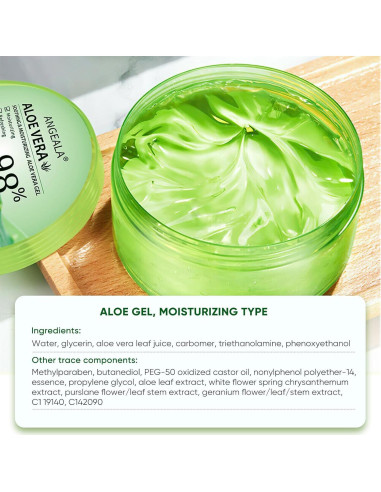 Gel de Aloe Vera Orgánico Aero Zen 284 g Hidratante Facial y Corporal