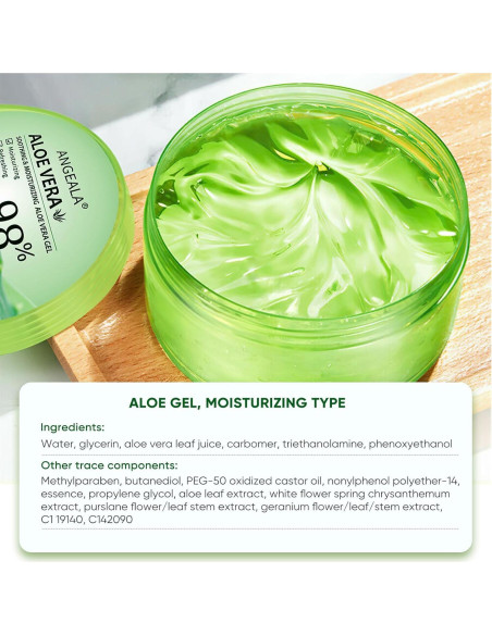 Gel de Aloe Vera Orgánico Aero Zen 284 g Hidratante Facial y Corporal