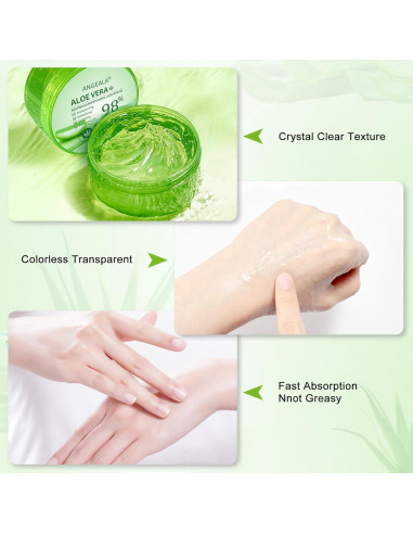 Gel de Aloe Vera Orgánico Aero Zen 284 g Hidratante Facial y Corporal