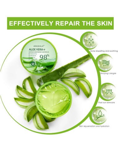 Gel de Aloe Vera Orgánico Aero Zen 284 g Hidratante Facial y Corporal