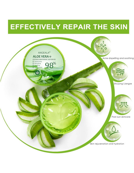 Gel de Aloe Vera Orgánico Aero Zen 284 g Hidratante Facial y Corporal