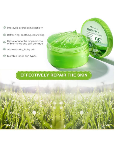 Gel de Aloe Vera Orgánico Aero Zen 284 g Hidratante Facial y Corporal