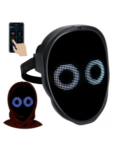 Máscara LED Programable AINSKO-APP Bluetooth para Fiestas