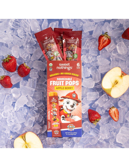 Paletas de Fruta Orgánica Dulces Nadas Manzana Baya 24 Unidades