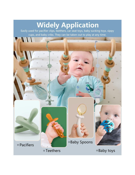 6 Correas de Silicona para Juguetes Bebés con Ventosas