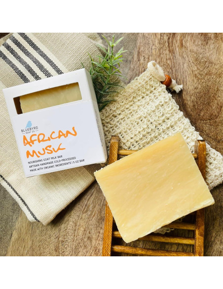 Jabón Corporal de Leche de Cabra Bluebyrd Musgo Africano 130g