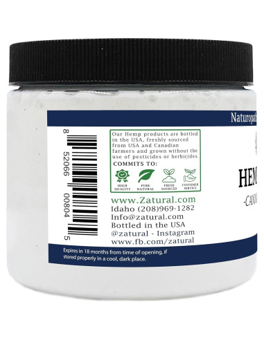 Loción Corporal Terapéutica Zatural con Aceite de Cáñamo 454g