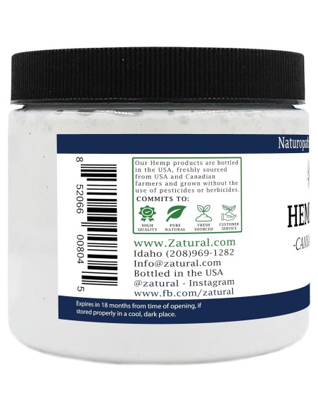 Loción Corporal Terapéutica Zatural con Aceite de Cáñamo 454g