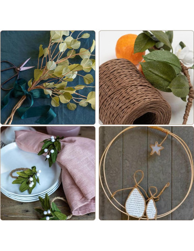 Alambre Floral Marrón 2mm 200m KINGLAKE para Manualidades