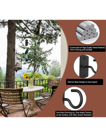 Ganchos de Techo ASZUNE 2.5in (6.35cm) para Plantas - 2 Piezas