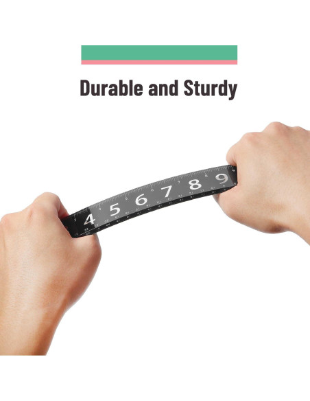 Reglas de plástico Mr. Pen 30 cm - Paquete de 4 coloridas