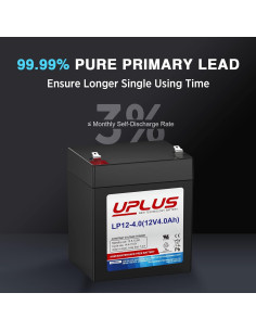 Batería AGM 12V 4Ah UPLUS para Seguridad y UPS 2