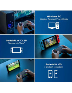 Controlador Inalámbrico ELISWEEN para PC y Consolas - Negro 2