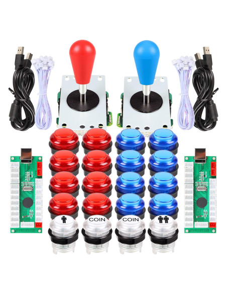 Kit de Juegos de Arcade DIY EG STARTS para 2 Jugadores LED