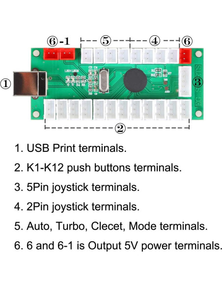 Kit de Juegos de Arcade DIY EG STARTS para 2 Jugadores LED