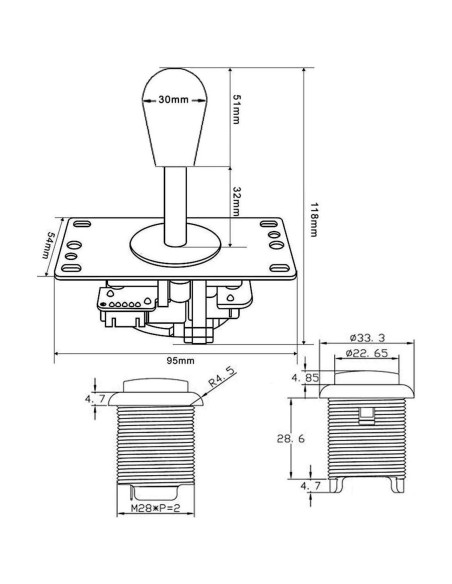 Kit de Juegos de Arcade DIY EG STARTS para 2 Jugadores LED