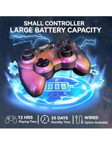 Controlador Inalámbrico Mini TurbX Prism Shift - Bluetooth para Nintendo Switch, iPhone, Android y PC