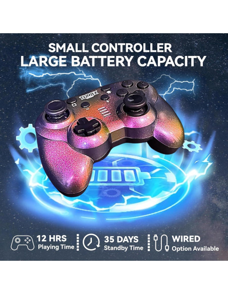 Controlador Inalámbrico Mini TurbX Prism Shift - Bluetooth para Nintendo Switch, iPhone, Android y PC