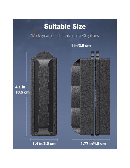 Cepillo Magnético Pawfly para Acuarios 10.4 cm - Limpieza Cristales