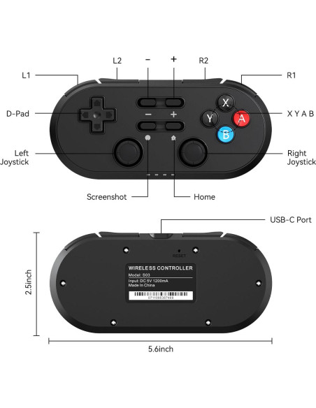Controlador Inalámbrico Webdou para Switch y PC - 2 Pack