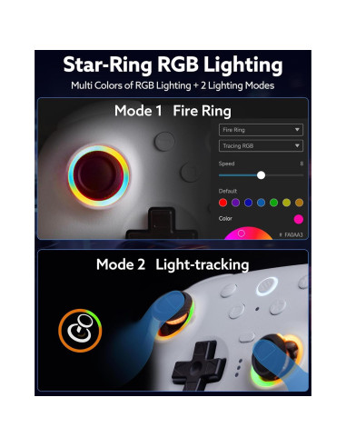 Controlador Bluetooth Ultimate 2 8Bitdo para Switch y PC - Blanco