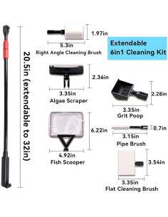 Juego de Herramientas de Limpieza de Acuario EnQYclia 6 en 1 2