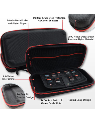 Funda Coolwee para Nintendo Switch 2 con Protector y Accesorios