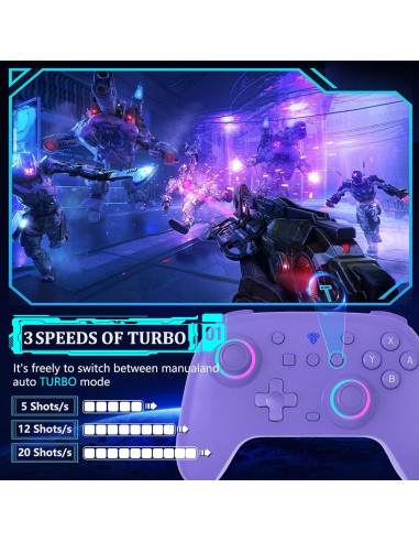 Controlador Pro Inalámbrico SZDILONG para Switch - Púrpura