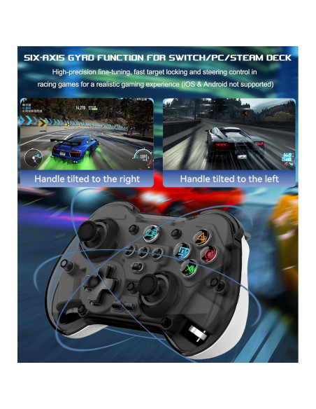 Controlador Bluetooth Koiiko Inalámbrico para iPhone/Android/PC